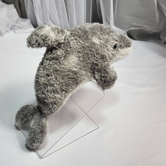 Aurora World Grey Dolphin 10" Plush Stuffed Sea Ocean Animal Toy - Picture 4 of 9